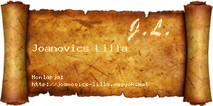 Joanovics Lilla névjegykártya
